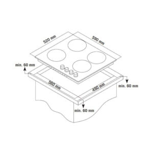 Thermogatz Εστία Αερίου Αυτόνομη Άνω Πάγκου TGS 9040 IX – 04.405.128