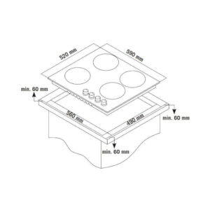 Thermogatz Εστία Αερίου Αυτόνομη Άνω Πάγκου TGS 9041 IX – 04.405.137