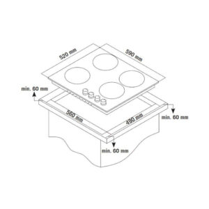 Thermogatz Εστία Αερίου Αυτόνομη Άνω Πάγκου TGS 9422 GL HIGH END – 04.405.126