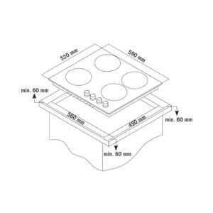 Thermogatz Εστία Αερίου-Ρεύματος Αυτόνομη Άνω Πάγκου TGS 9211 IX – 04.405.125
