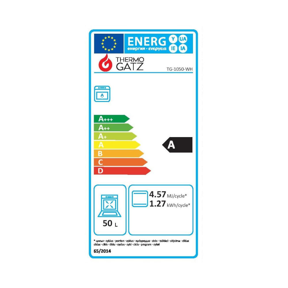 Thermogatz Κουζίνα Αερίου 50lt με Εστίες Αερίου TG 1050 WH - 04.401.076