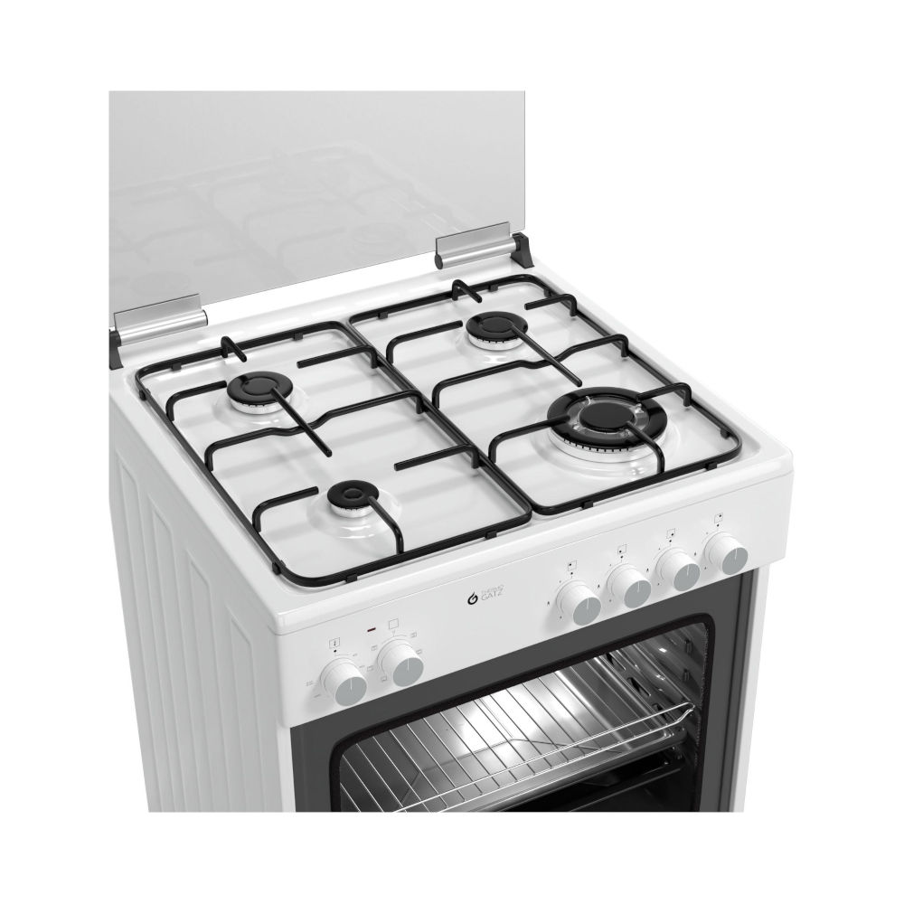 Thermogatz Κουζίνα Ηλεκτρική 60lt με Εστίες Αερίου TGS 3510 WH TURBO - 04.401.085