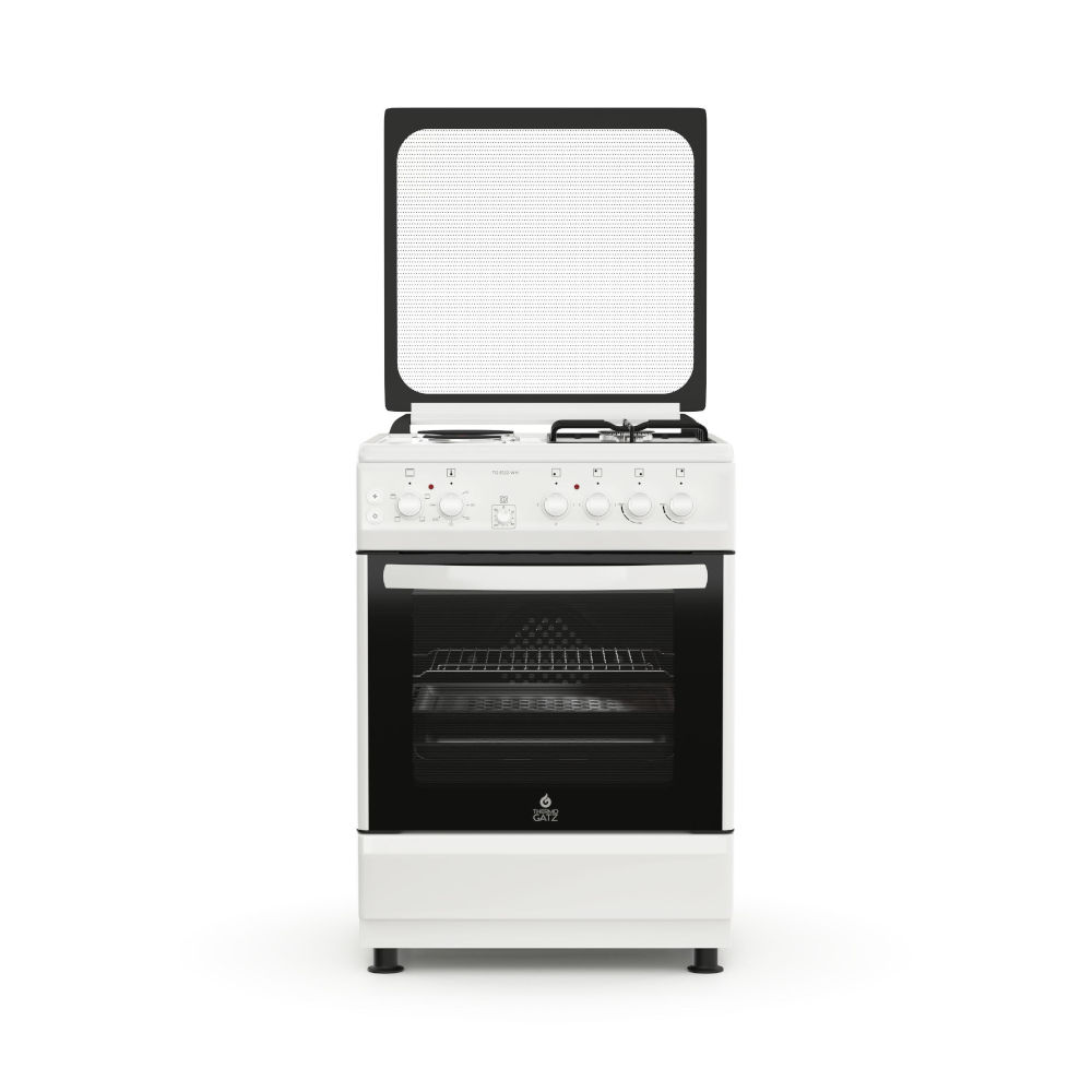 Thermogatz Κουζίνα Ηλεκτρική 64lt με Εστίες Αερίου TG E122 WH - 04.401.096